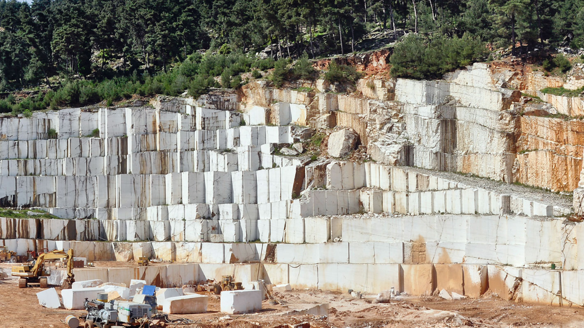 Image of Thassos Snow White marble Quarry in Thassos island, Northern Greece owned by Stone Group International