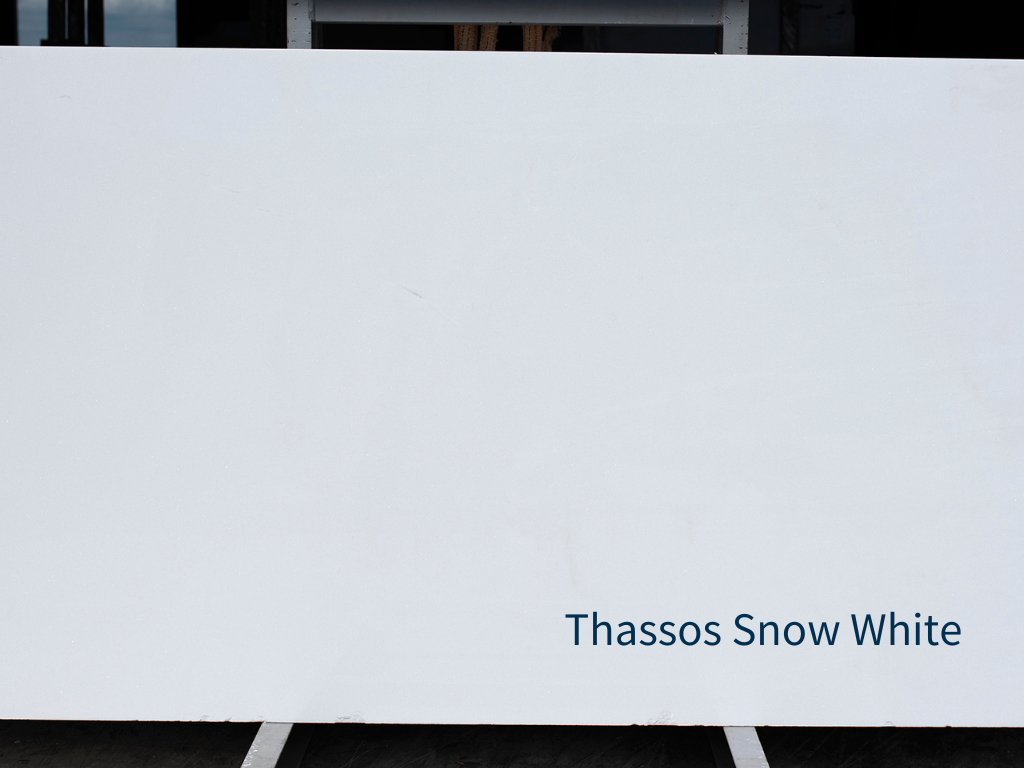 Image of a marble slab of the well-known white Thassos marble